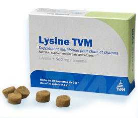 Lysine  - complément pour chats porteur d'Herpes Virus Felin 30 boulettes